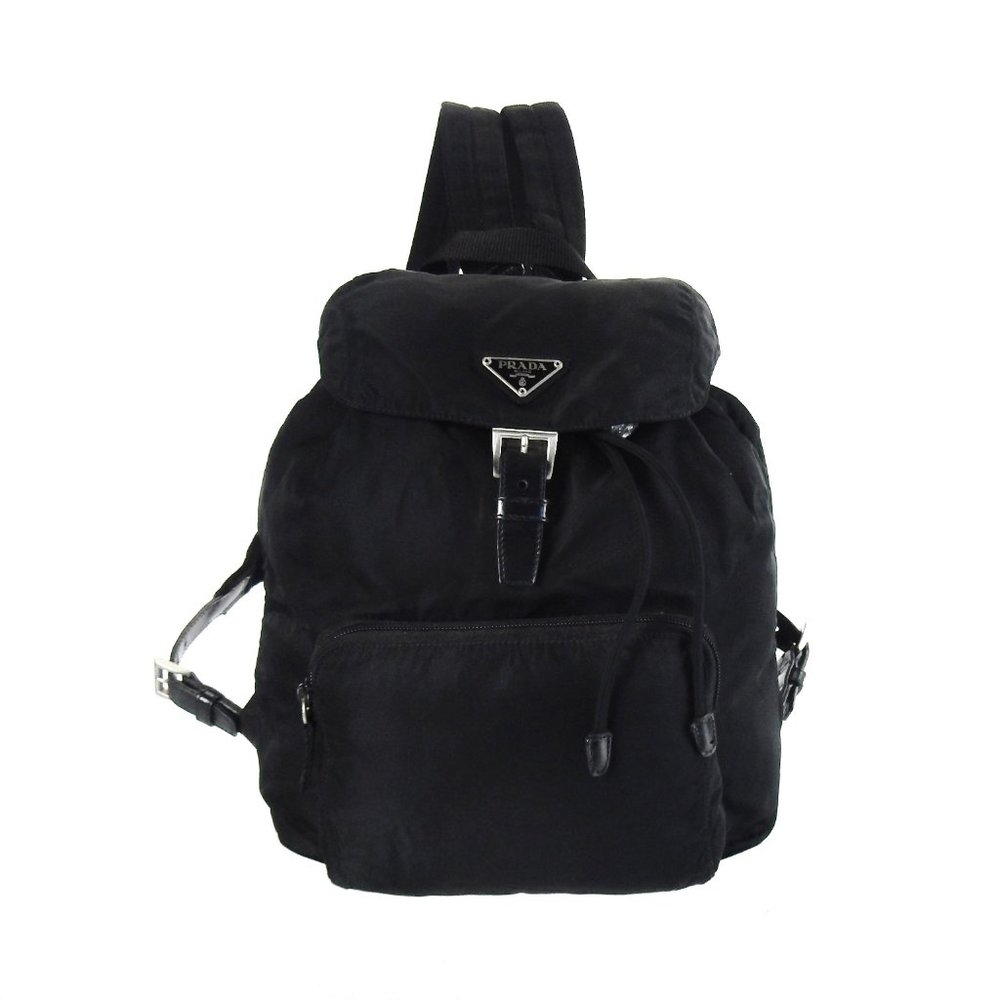 PRADA Nylon Black Drawstring Backpack Italy